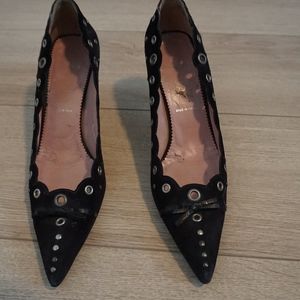 Black Suede Prada High Heels